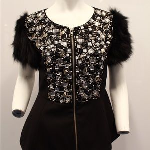 Gem Thingz Fur-armed Vest